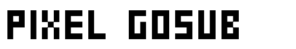 Pixel Gosub font preview